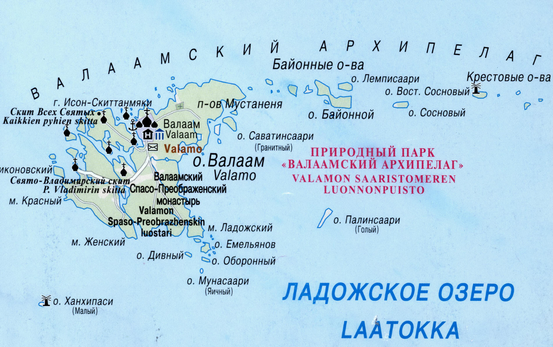 Валаамский архипелаг карта
