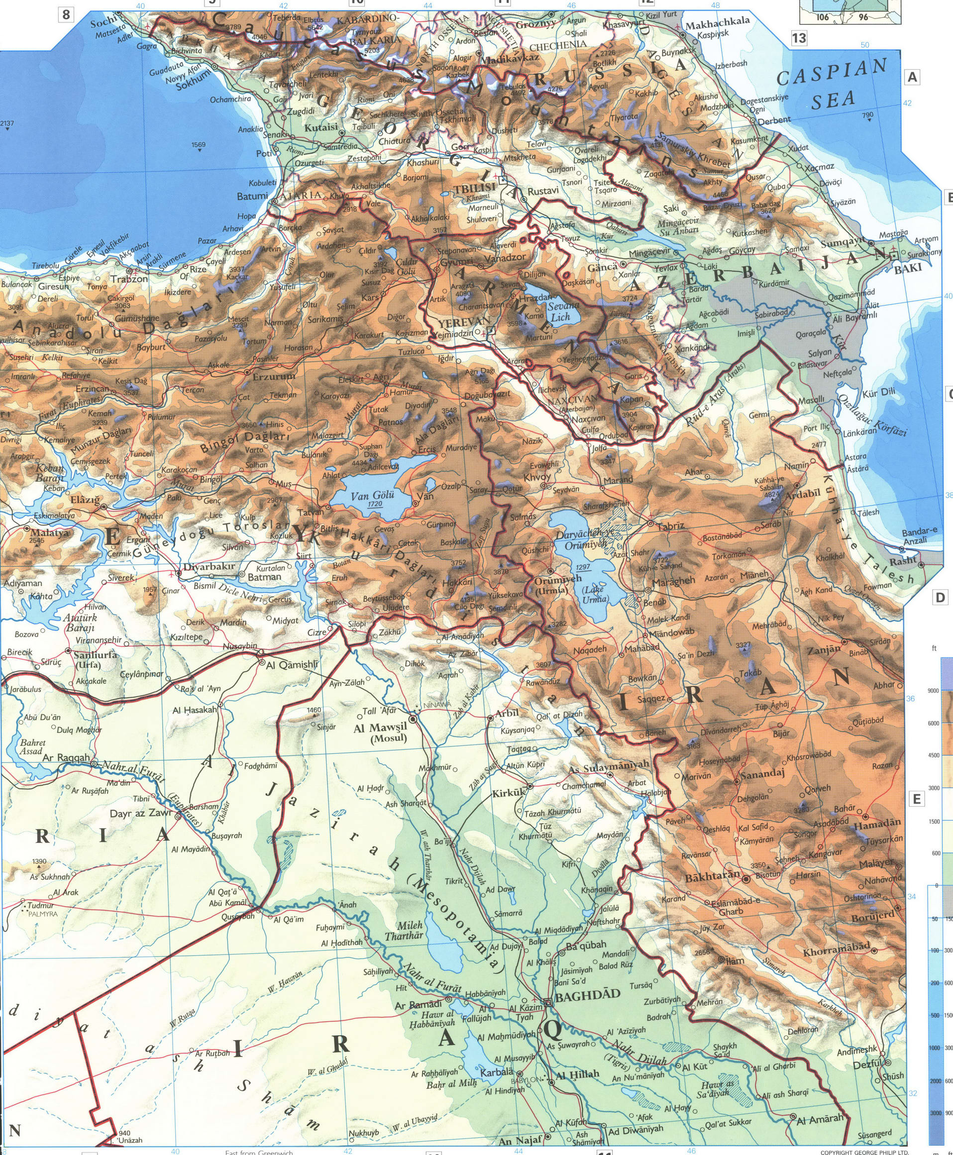 Сирия и Ирак карта