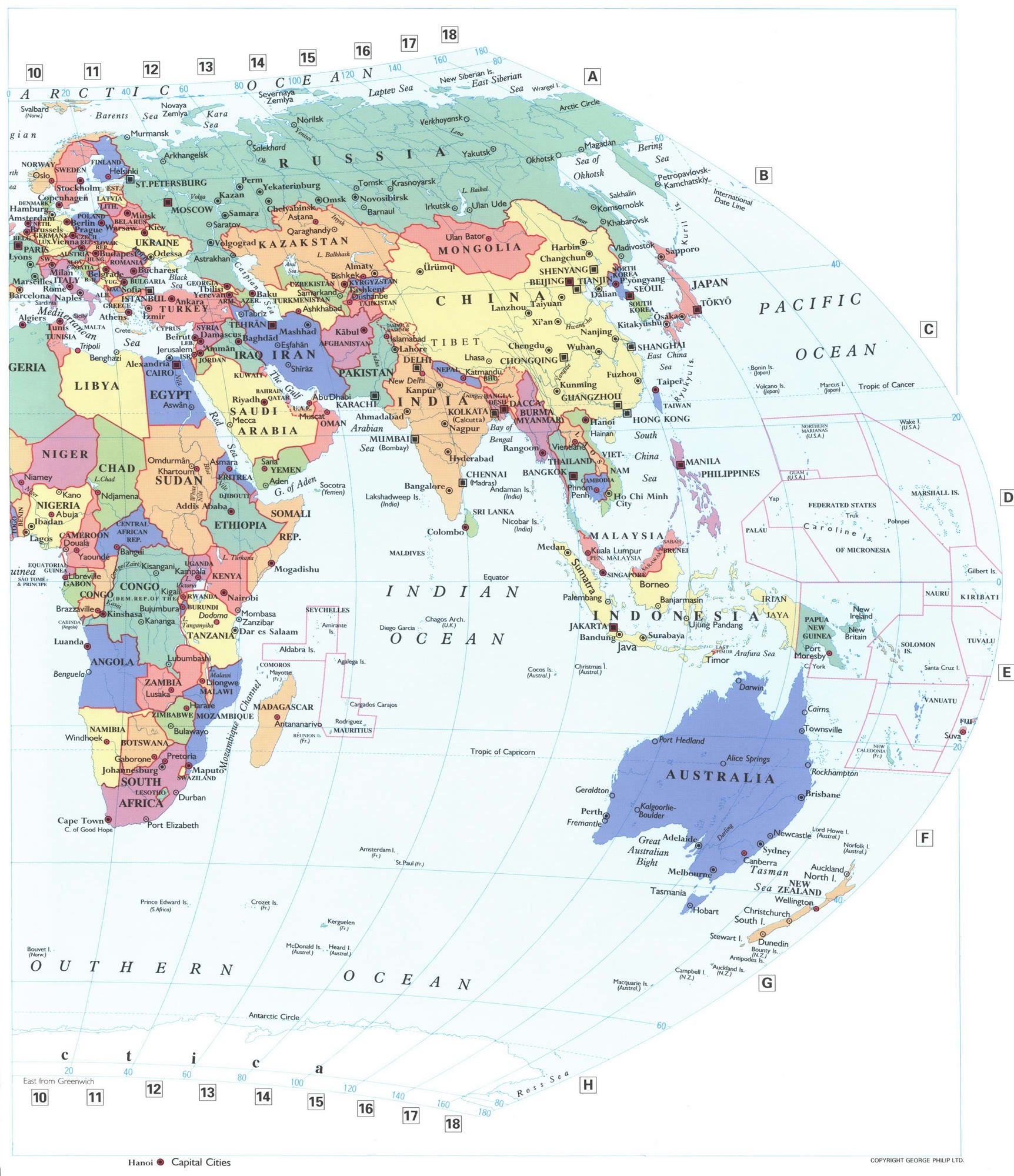 Карта мира политическая