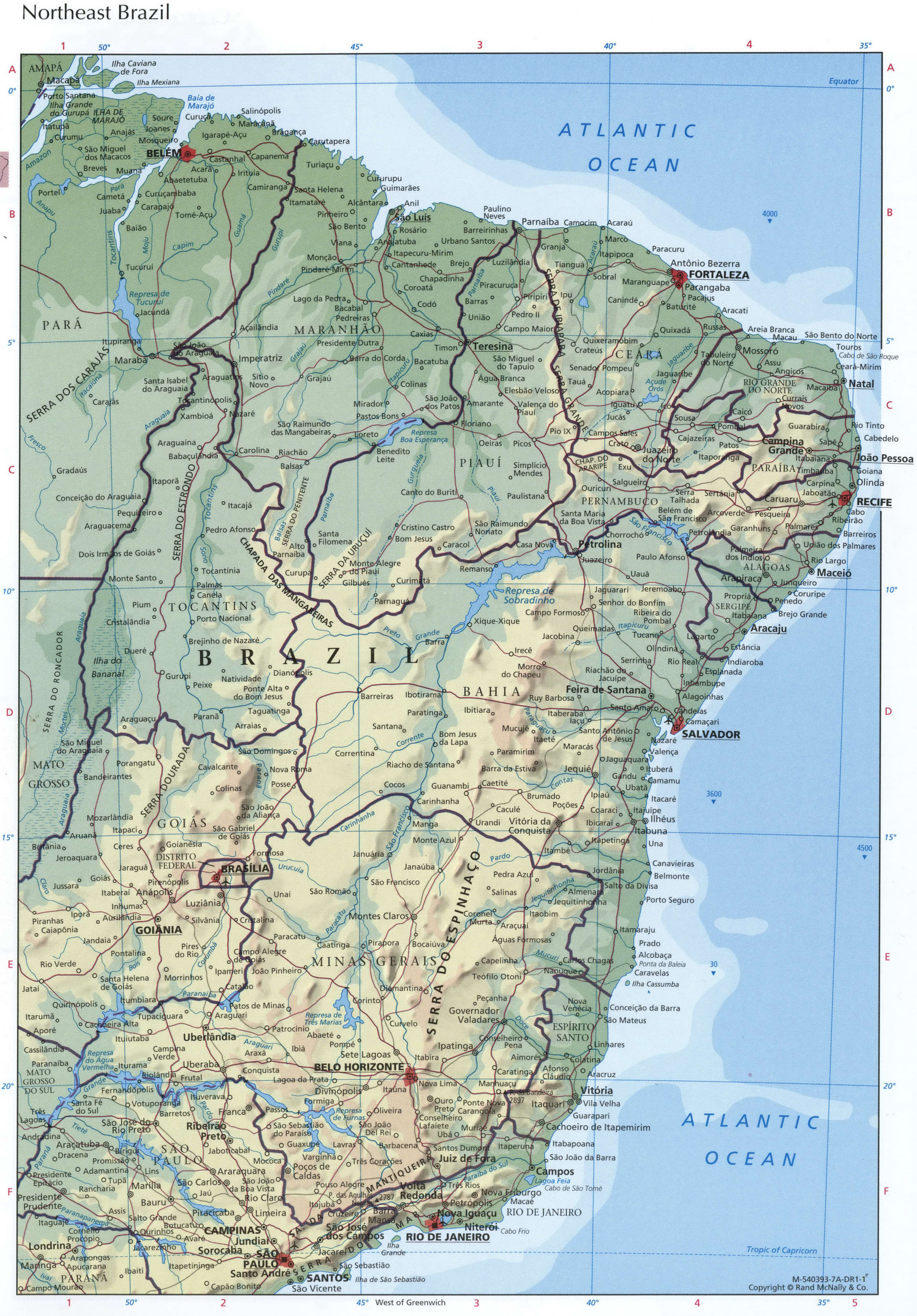Карта Бразилии