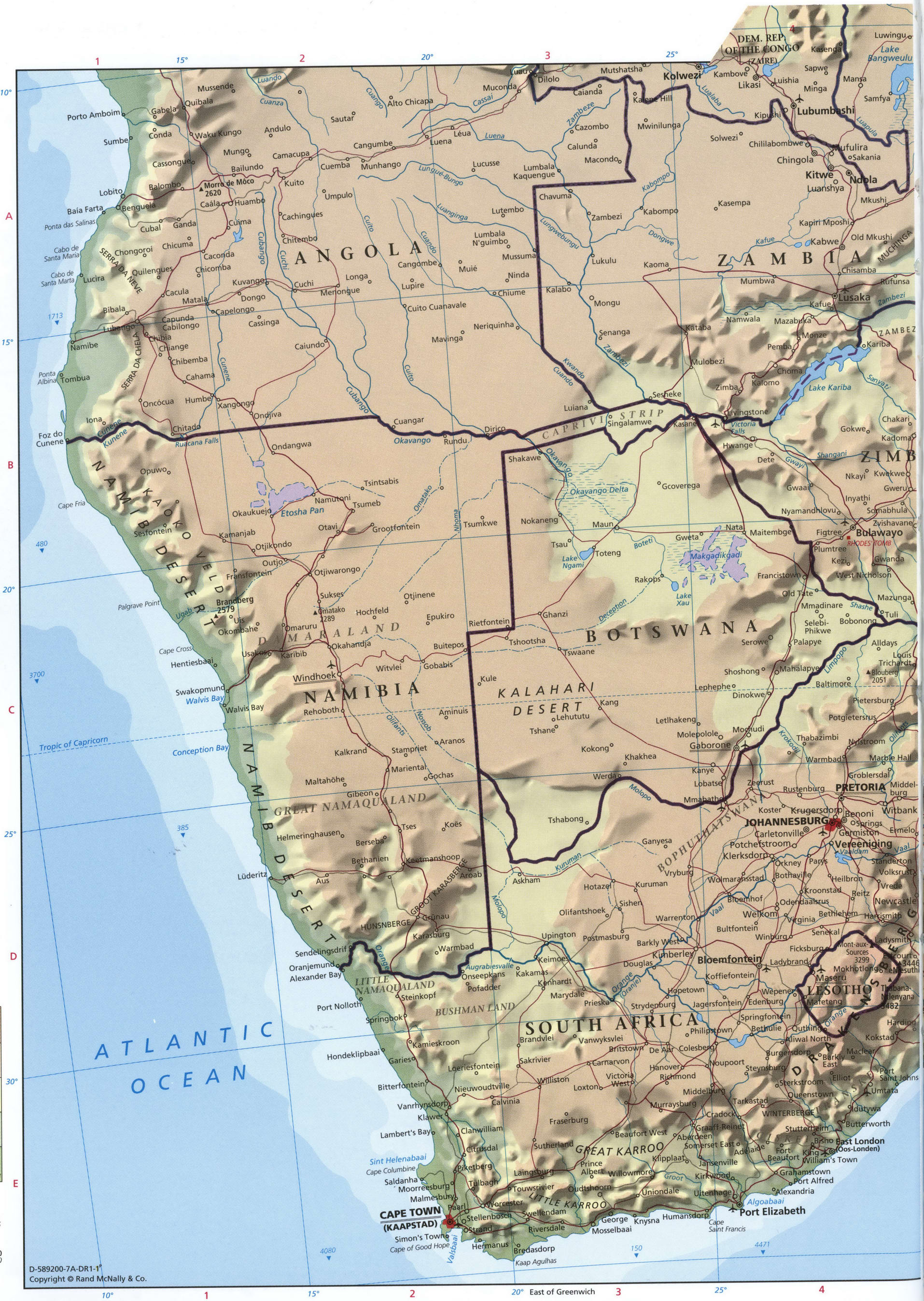 Западная Южная Африка карта