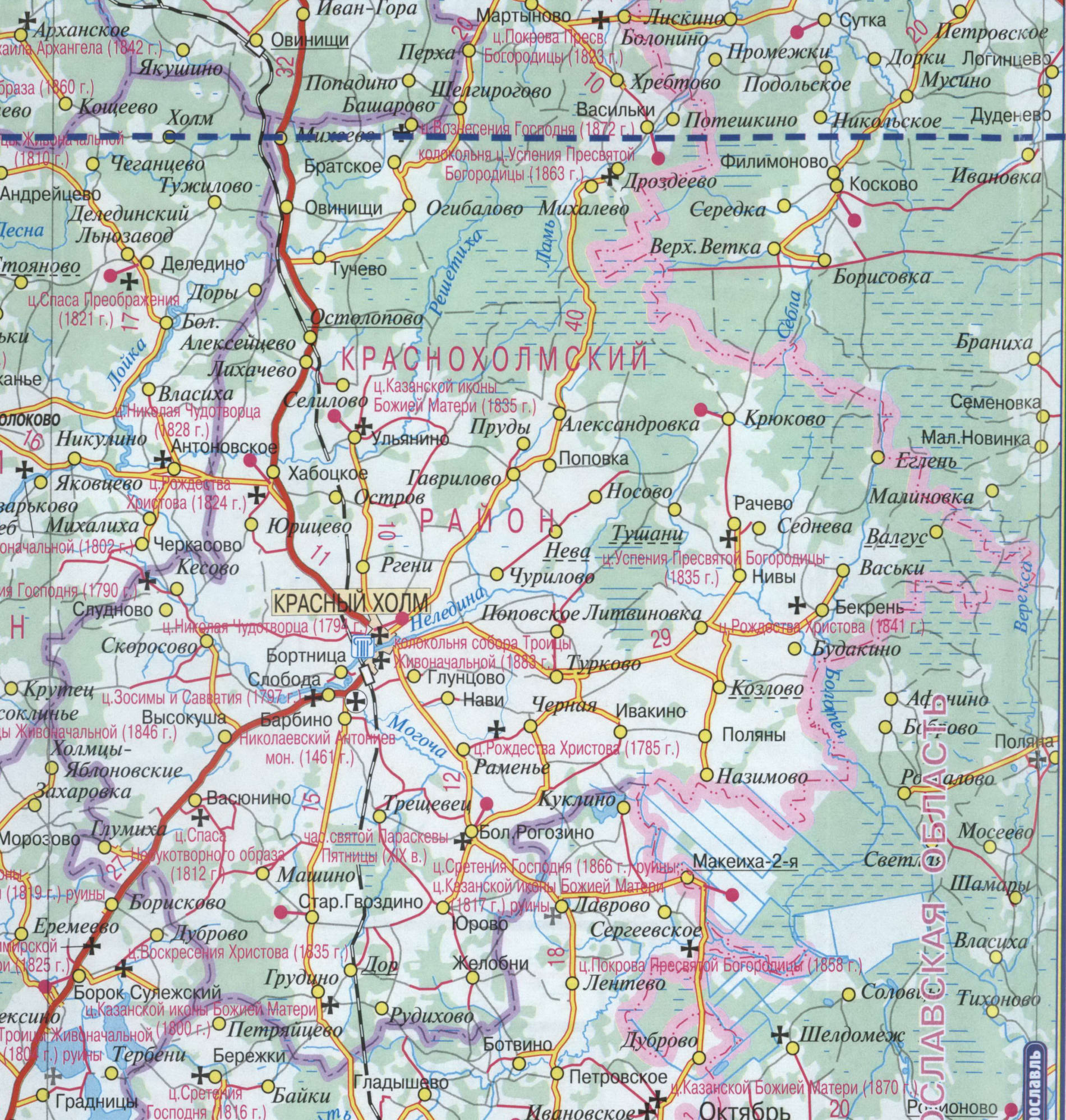 Красный холм Тверская область карта