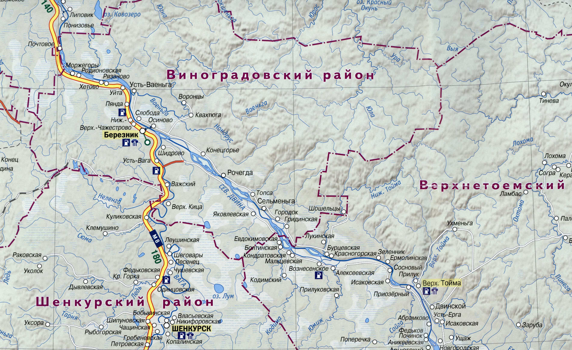 Виноградовский район карта