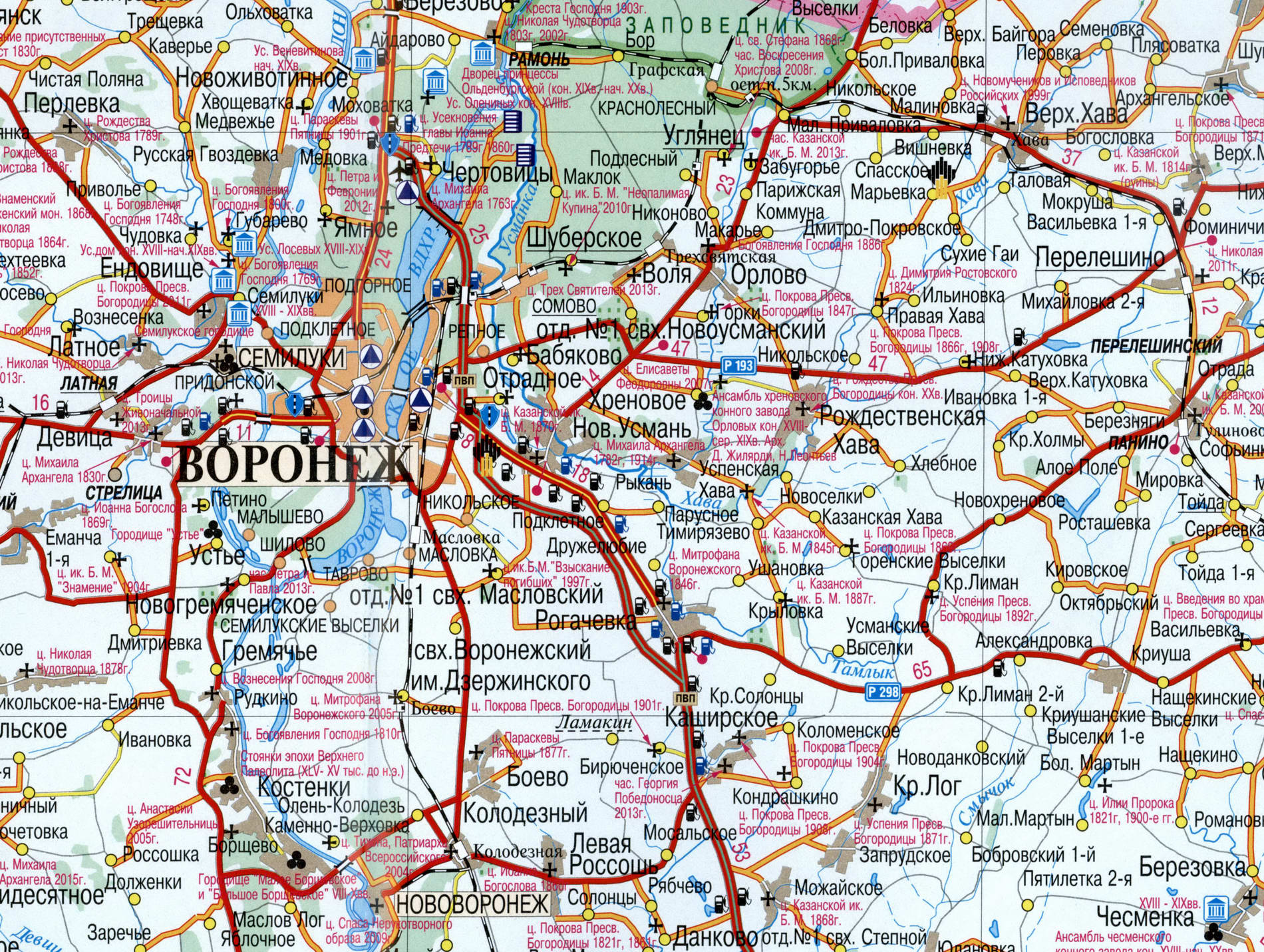 Новоусманский район карта